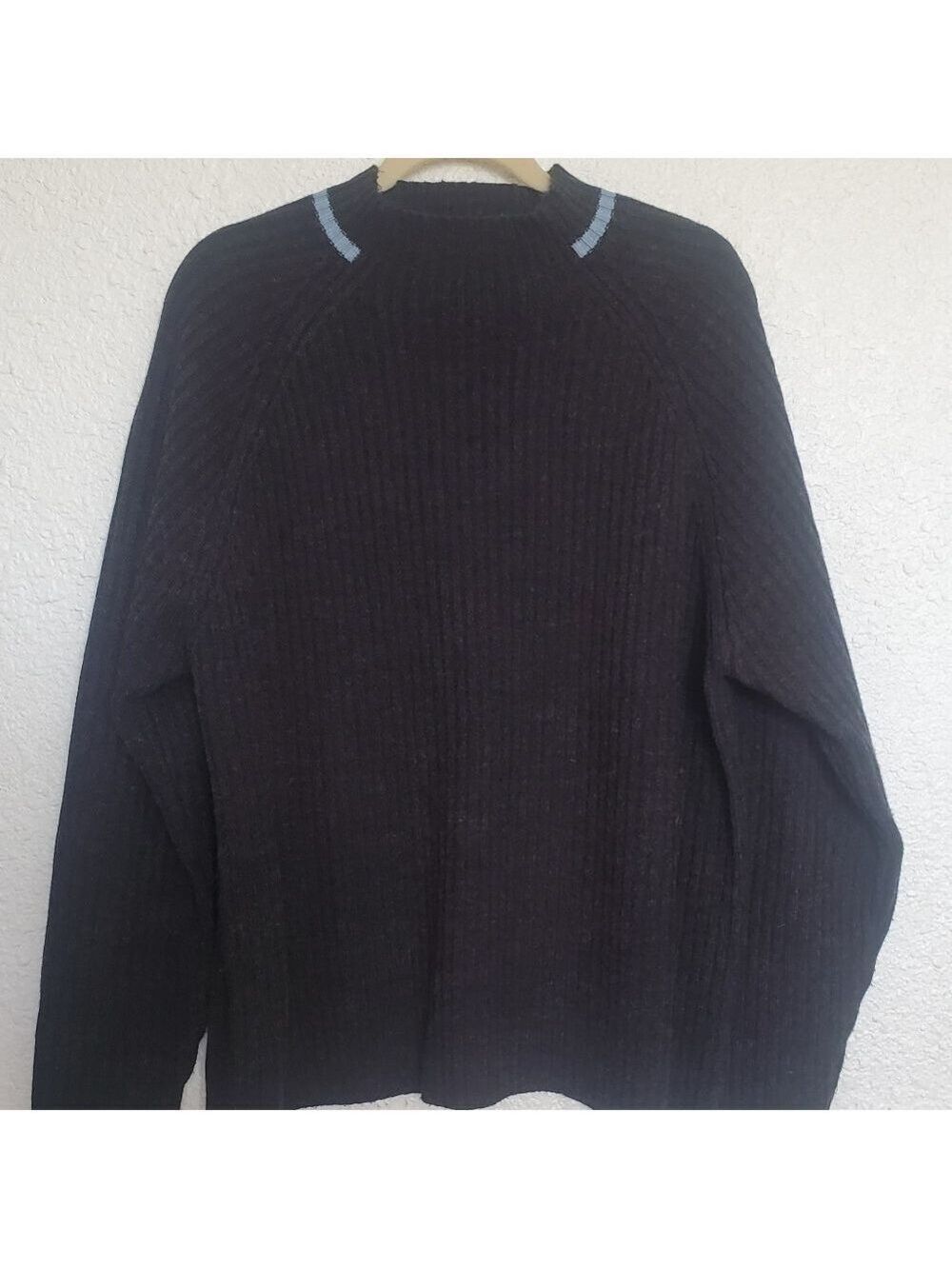 Whispering Smith Vintage Sweater Wool Blend Charcoal Gray (L)